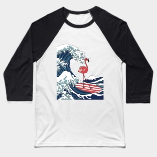 Flamingo surf Baseball T-Shirt